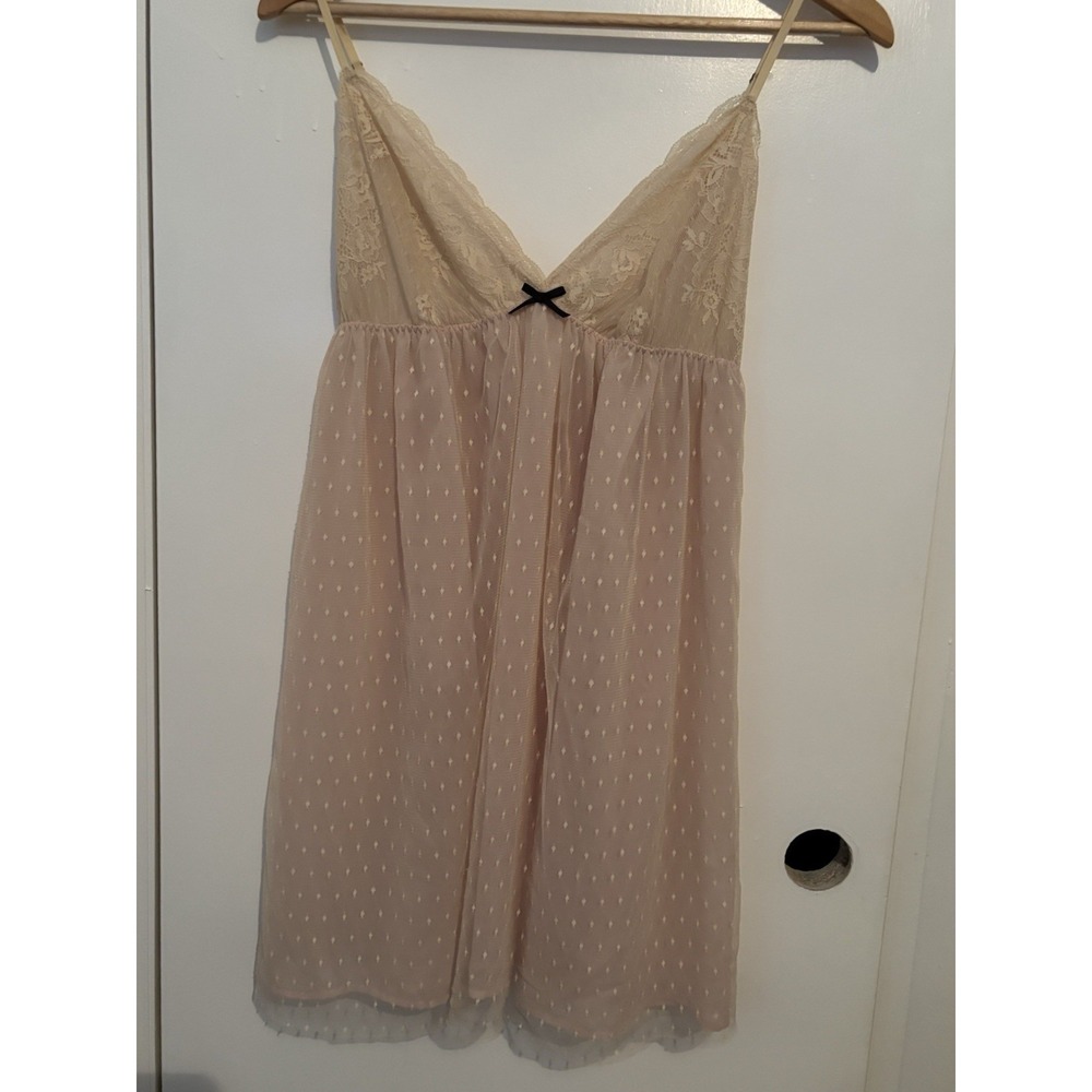 Gilligan OMalley L Cream Lace W/ Light Pink Lining Cami Top Whimsical Fairy